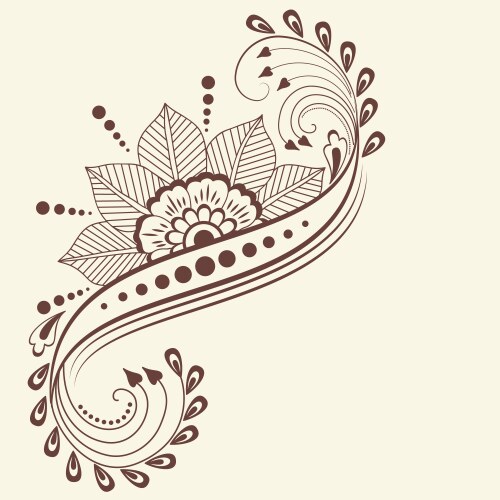Mehndi ornament traditional Vector Image