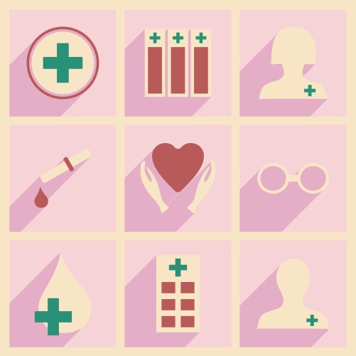 Flat with shadow concept and mobile application vector image