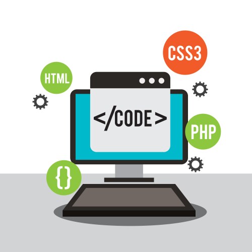 Program coding website vektorbild