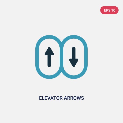 Two color elevator arrows icon from user vector image