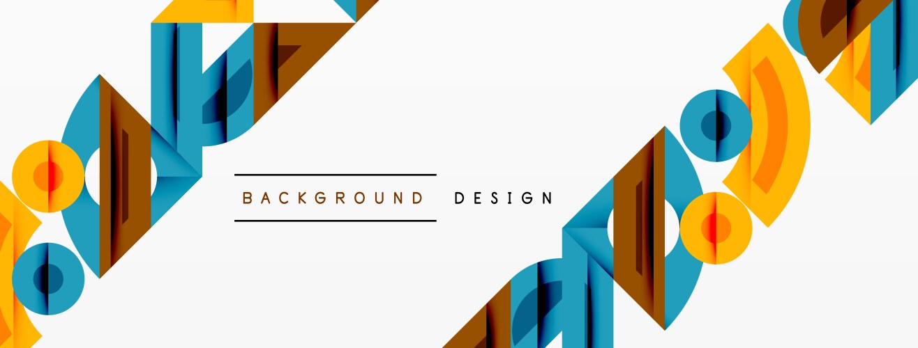 Abstract geometric shapes repeat creating dynamic vector image