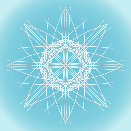 Snowflake with an ornate sharp shape vector image