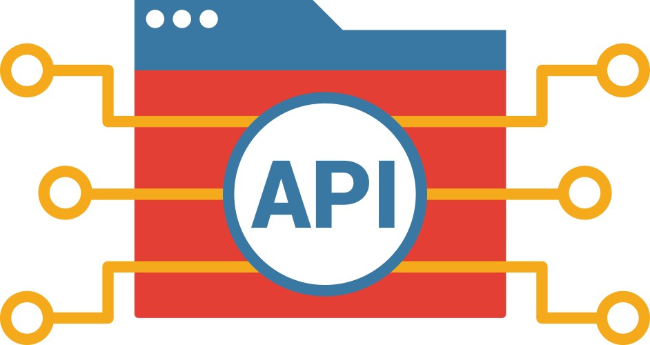 Api icon simple element from web development vector image