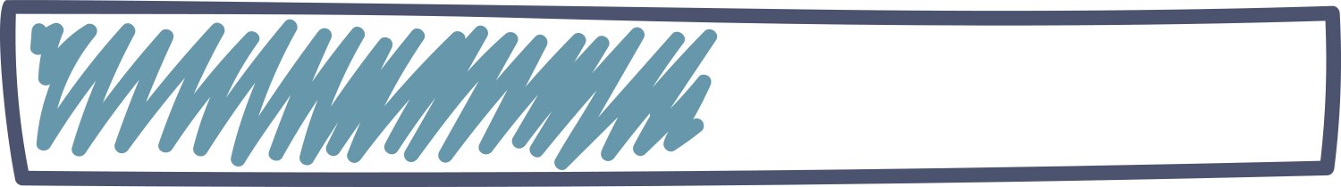 Handdrawn loading bar progress indicator vector image