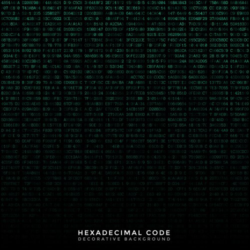 binary code hex background vector image