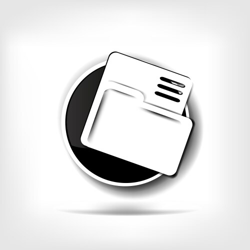 Folder gear icon outline web ui Royalty Free Vector Image