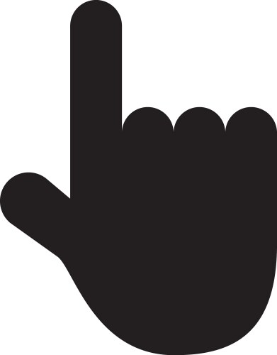 Hand pointer isolated icon Royalty Free Vector Image