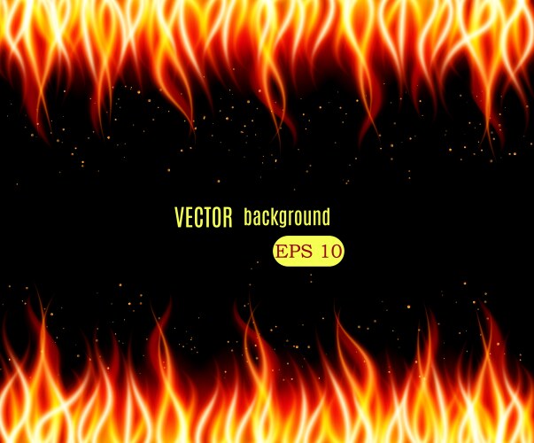 Burning flame Royalty Free Vector Image - VectorStock