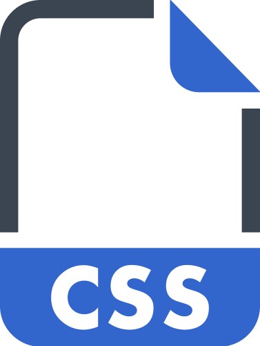 css file format icon vector image