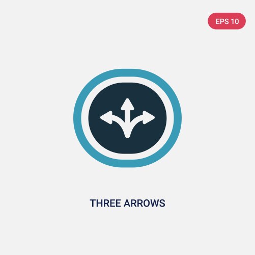 Two color three arrows icon from user interface vektorbild