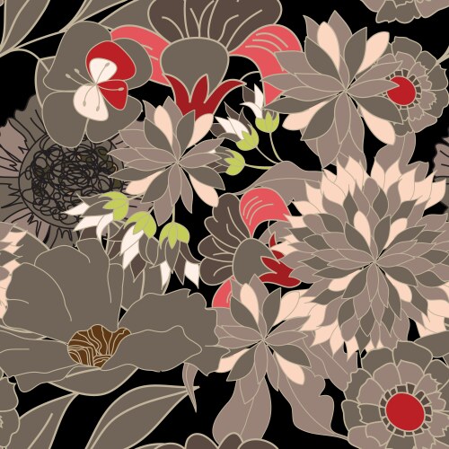 Botanical Floral Pattern Vector Image