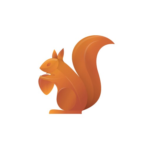 Squirrel trend volume gradient vector image