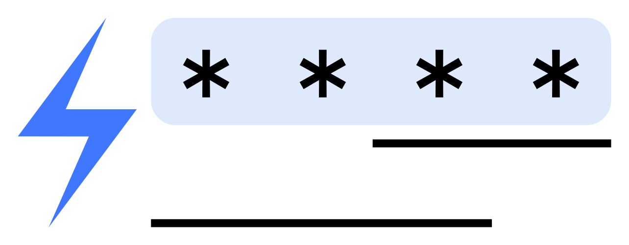 Password input field with security emphasis vector image