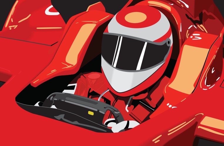 Icon F1 Racer Formula one racing icon Royalty Free Vector Image