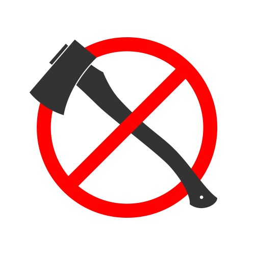 Stop deforestation symbol Royalty Free Vector Image