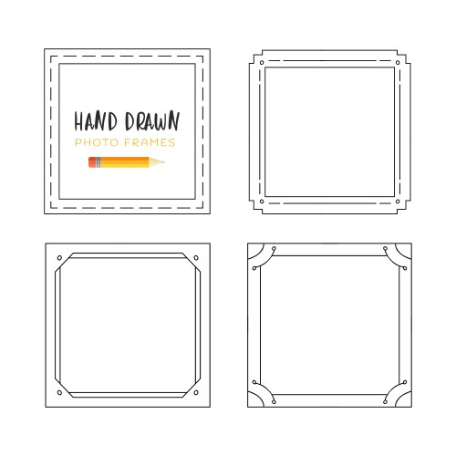 Hand-drawn vintage frames Royalty Free Vector Image