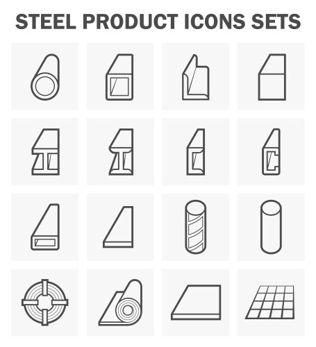 Steel structure pipe icon vector image