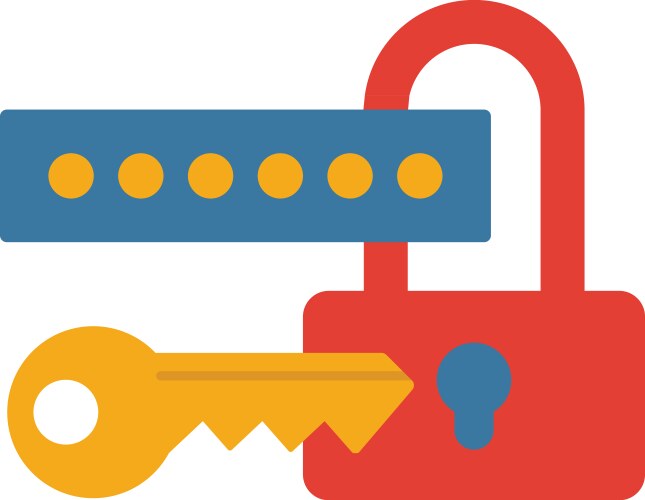 Security login icon simple element from web vektorbild