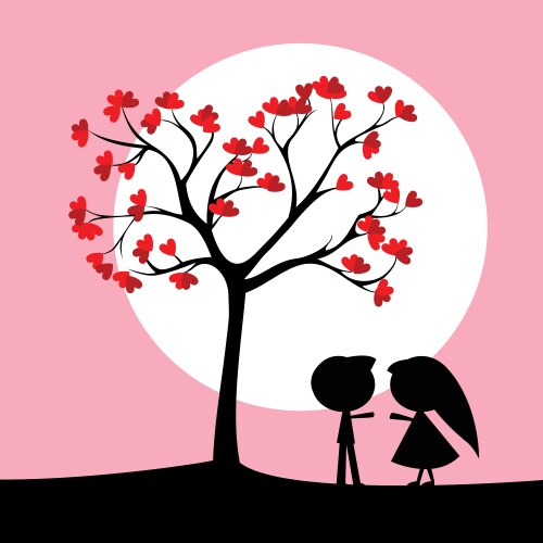 Couple in heart Royalty Free Vector Image - VectorStock