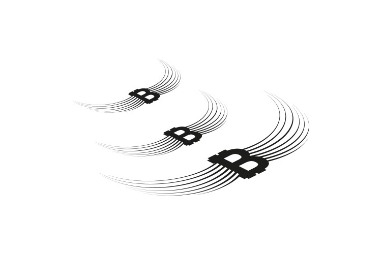 Bitcoin cripto currency blockchain flat vector image