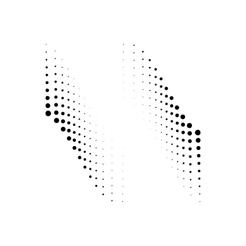 Halftone dots curved gradient pattern backgrounds vector image