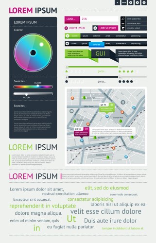 UI Elements - Web & App Interface vector image