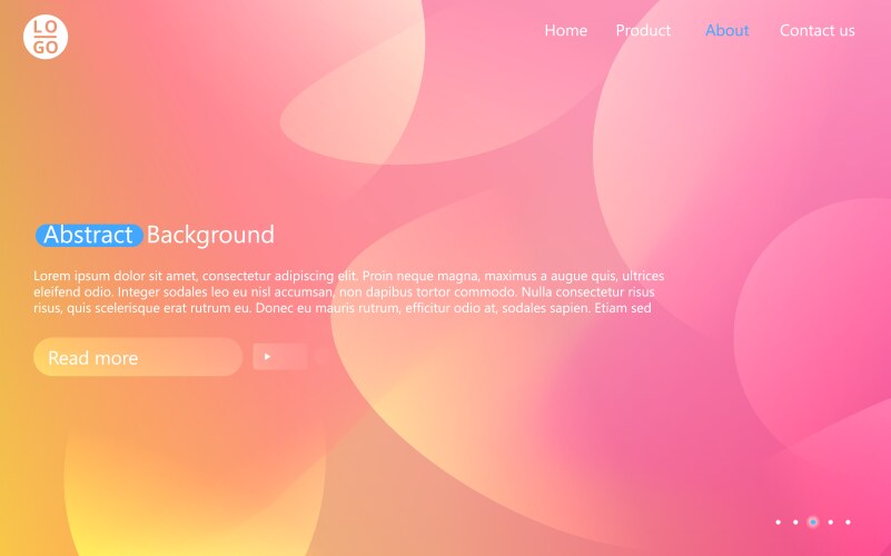 Abstract website template with gradient vector image