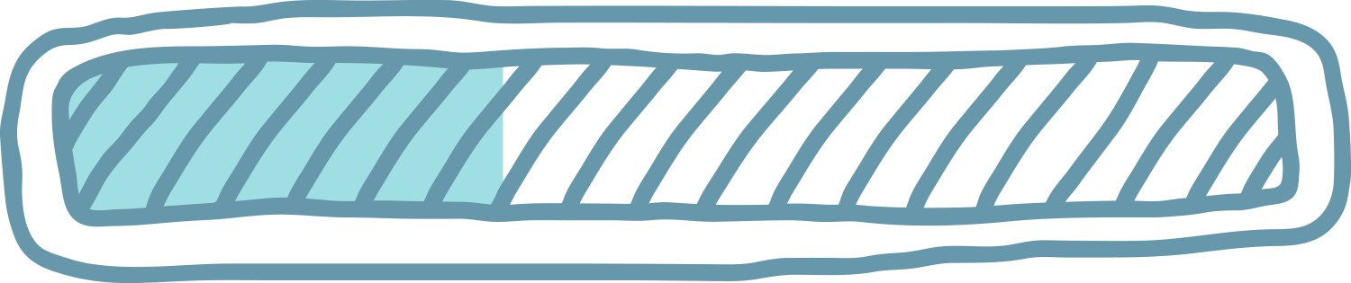 Handdrawn loading bar progress indicator vector image