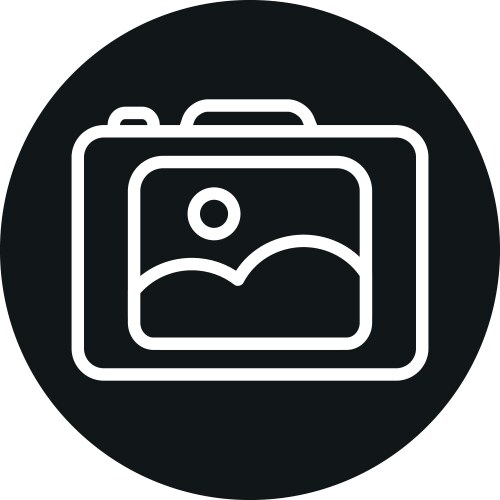 Camera device line block style icon design vector image