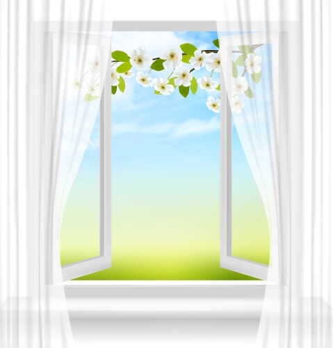 Open window Royalty Free Vector Image - VectorStock