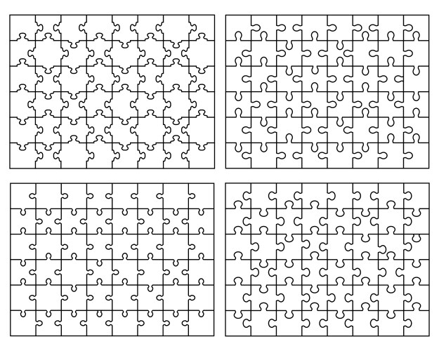 puzzles separate pieces vector image