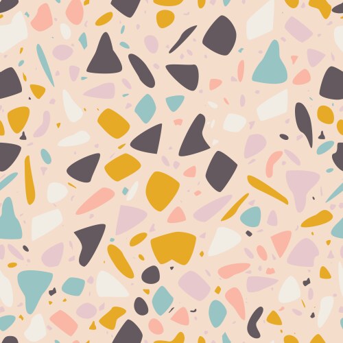 Terrazzo seamless pattern design Royalty Free Vector Image