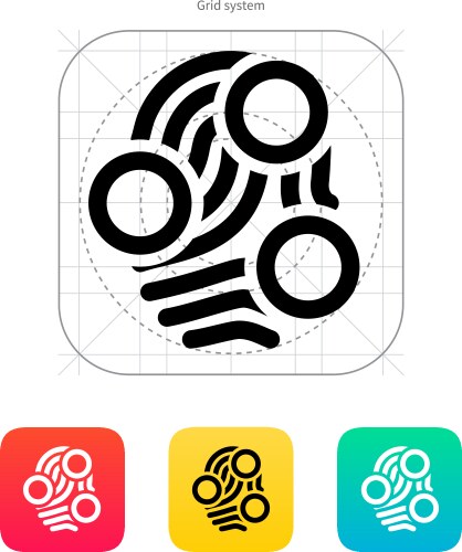Fingerprint Scan Icon - Loop Type vector image