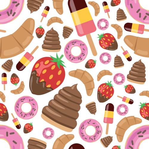 Chocolate seamless pattern Royalty Free Vector Image