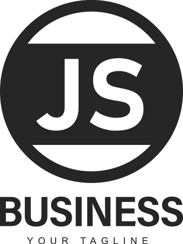 Js initial a logo design with abstract style vector image