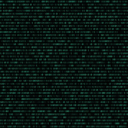 Binary code abstract seamless pattern vector image
