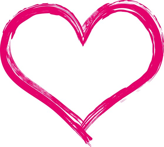Painted heart Royalty Free Vector Image - VectorStock