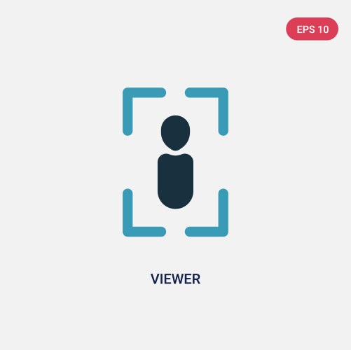 Two color viewer icon from user interface concept vector image