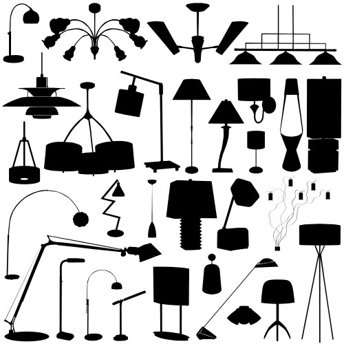 Pendant light electrical lighting Royalty Free Vector Image