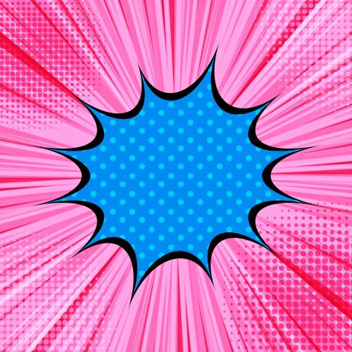 Comic explosion pop art retro style cartoon Vector Image