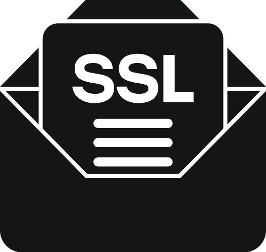 Mail ssl certificate icon simple web data vector image