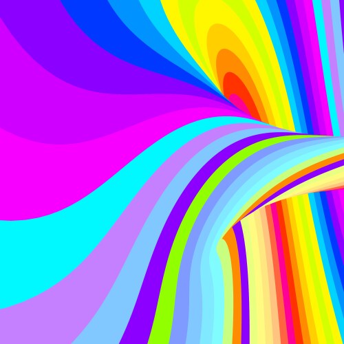 Rainbow colorful spiral background Royalty Free Vector Image