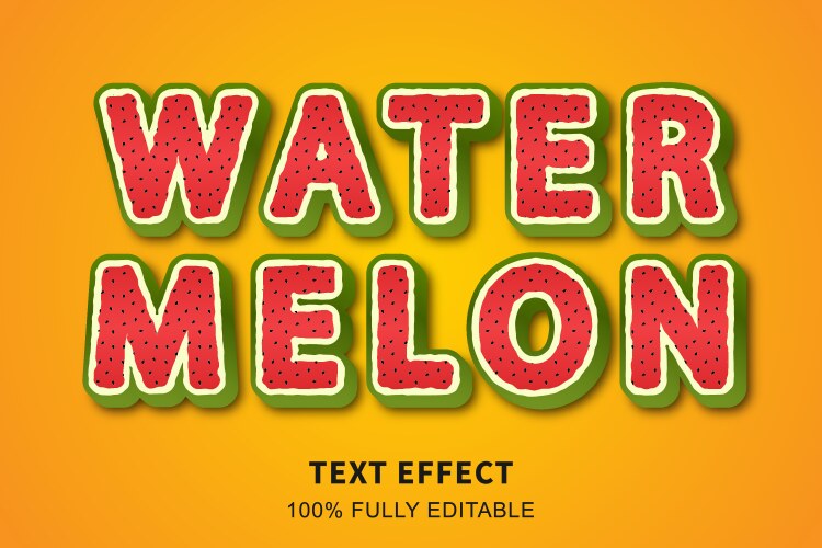 Editable text style effect typography template vector image