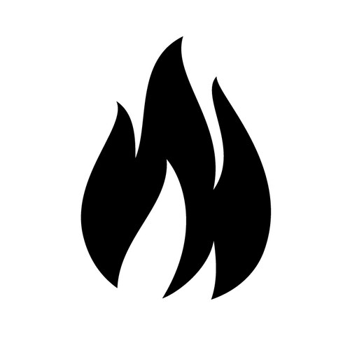 Fire flame bonfire icon Royalty Free Vector Image