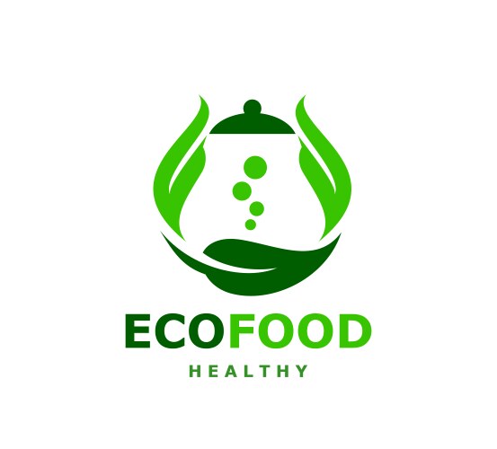 healthy natural food eco product icon vector image