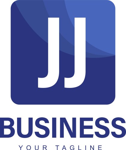 Jj initial a logo design with abstract style vector image
