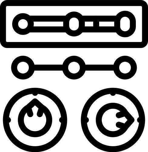 Workflow automation system managing processes icon vector image