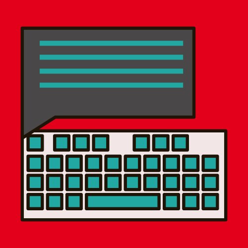 Flat line icon concept of new email inbox message vector image