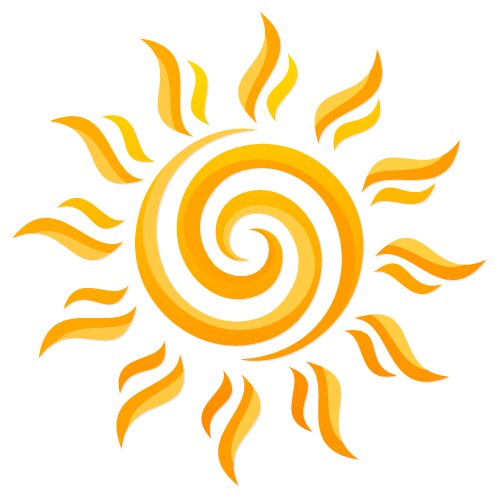 symbol bright sun vector image