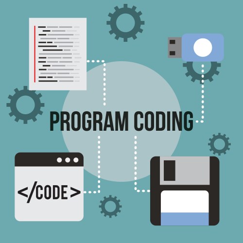 Program coding website vektorbild